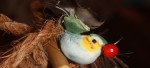 Декоративная кормушка из бересты «Птичий домик»